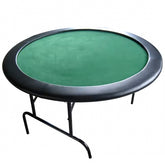 Round Playing Cards Folding Table 125 cm - Black & Green